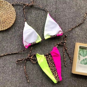 Women <b>String</b> <b>Bikini</b> Leopard Print Bottom Set Tropical Print Swimwear OEM Wholesale Factory Supplier - Product Image 5