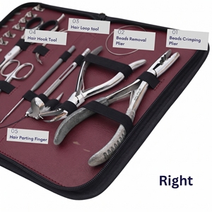Kit Completo de Herramientas para Extensiones de Cabello con Microlink y Nano Ring, Alicates de Acero Inoxidable para Abertura de Anillas, Aguja de Gancho y Herramienta de Carga - Product Image 5