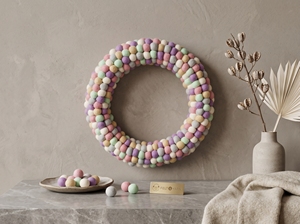 Guirnalda de Bolas de Fieltro de Lana Pastel, Hecha a Mano, Ecológica, con Pompones, Decoración para Puerta Infantil, Personalizada, Venta al Por Mayor - Product Image 4