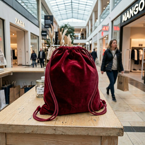Velvet <b>Drawstring</b> <b>Backpack</b> Cotton <b>Drawstring</b> Bag Custom Logo Storage Sack for Travel Laundry Giveaway <b>Drawstring</b> velvet bag - Product Image 3
