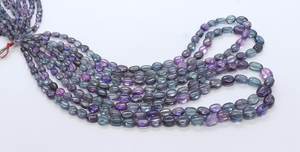 Perles ovales lisses en Alexandrite rare 5x7-6x8 MM, perles de pierre précieuse Alexandrite, 16 pouces, perles ovales Alexandrite pour la fabrication de bijoux en gros - Product Image 2