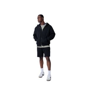 <b>Men</b> Solid Color Cotton Bermuda <b>Shorts</b> <b>With</b> <b>Elastic</b> <b>Waist</b> And Pockets Casual Style For Everyday Wear - Product Image 1