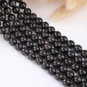 Cuentas Redondas de Astrophyllite Hornblende Natural, Cuentas con Poder Curativo para la Fabricación de Joyas, Pulseras y Collares, Gran Venta 15 - Product Image 3
