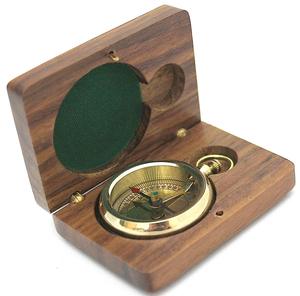 Luxury Solid Brass Hiking Compass with <b>Wooden</b> <b>Box</b> Waterproof Noctilucent Outdoor Navigation <b>Tool</b> - Product Image 4