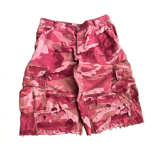 Shorts cargo décontractés d'été personnalisés pour hommes, 100% coton, coupe ample, séchage rapide, fermeture à cordon - Product Image 3
