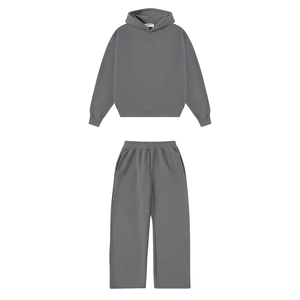 กางเกงจ็อกเกอร์คุณภาพสูงสุดฮิต ทรงหลวมสบายๆ สไตล์ลำลองสำหรับผู้ชาย กางเกงขายาวทรงตรง ผ้าเฟรนช์เทอร์รี่ ขายส่ง - Product Image 6