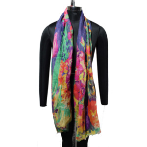 Excelente estola de lino estampada para el verano, diseño de bufanda suave y aireada para todas las estaciones, chal y bufanda tradicional - Product Image 1