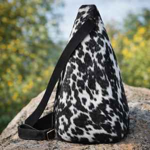 Bolso de Pecho Unisex de Cuero Vacuno, Estilo Vintage, Bandolera, Casual, de Viaje, Portátil, con Cierre de Cremallera, Modelo LHCB-0009 - Product Image 6