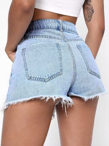 Nouvel Arrivage Short en Jean Sexy Taille Mi-Haute pour Femme, Qualité Supérieure, Mode Estivale 100% Coton - Product Image 3