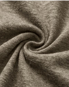 Men's Short Sleeve V Neck Solid Gray 100% Cotton Casual T-Shirt Regular Fit Breathable 180g Jersey Knitted Plain Dyed - Product Image 6