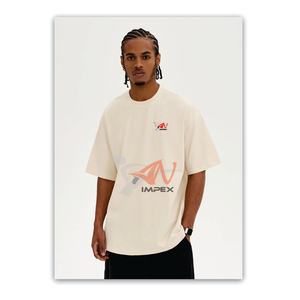 T-shirt pour homme, nouvelle collection printemps-été 2024, couleur assortie FOG, t-shirt en coton ample pour homme - Product Image 5
