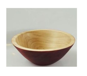 Grand saladier en bois de luxe, rond, en bois naturel, pour hôtel et restaurant - Product Image 2