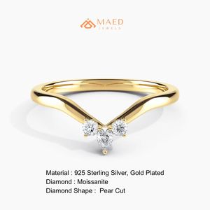 เครื่องประดับ Maed LR 44 Nye ชุบทอง18K ชุดแพร์เพชรโมอิสซาไนท์แบบเปิดเครื่องประดับหรูสำหรับผู้หญิง - Product Image 6