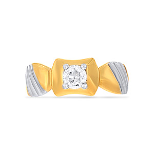 Shine Everyday <b>Men</b> Solitaire <b>Ring</b> Premium Yellow Gold Openwork Diamond Flower <b>Ring</b> Elegant Spiral Statement Cocktail <b>Ring</b> - Product Image 3