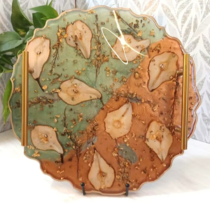 Bandeja de Servir de Resina de Diseño Artesanal, Pieza Única con Calidad y Material Extra Premium a un Precio Muy Bajo - Product Image 1