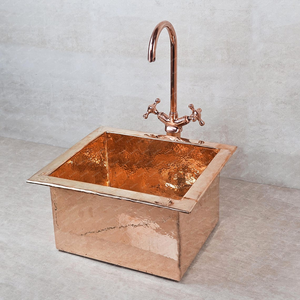 Lavabo de cobre, decoración sostenible, lavabo de cobre de diseño consciente, lavabo de cobre listo para el futuro, lavabo de cobre inteligente, cobre de lujo - Product Image 1