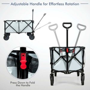 Carrello Pieghevole da Campeggio per Esterni con Manico Regolabile e Ruote Universali - Product Image 6