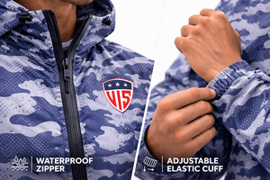 <b>Men's</b> <b>Camo</b> Waterproof Hooded Pullover <b>Jacket</b> Custom Logo Windproof Outdoor Rain <b>Jacket</b> - Product Image 5