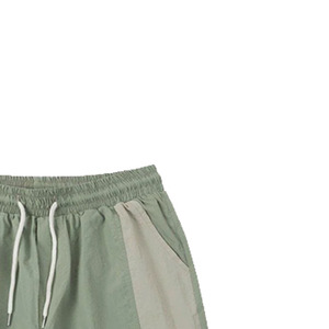 Pantalones Cortos Bermuda Deportivos para Hombre, 100% Algodón Ecológico, Color Verde con Bloques de Color, Cintura Alta, Cordón Ajustable, Bolsillos, Secado Rápido, Casuales - Product Image 6