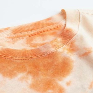 T-shirt Homme Oversize Vintage à Manches Courtes Orange et Blanc Col Rond Coupe Jersey 100% Coton Anti-Plis Respirant - Product Image 4