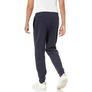 <b>Men</b> <b>Navy</b> Blue Sweatpants Elastic Waist Cuffed Ankle Side Pockets Casual <b>Joggers</b> Lightweight Breathable Knitted Cotton Pants - Product Image 2