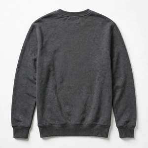 Sweat-shirt à col rond pour homme, imprimé géométrique loup, gris foncé, en molleton de coton, manches longues, pull décontracté, vêtements streetwear - Product Image 2