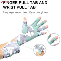 Gants de pêche personnalisés OEM en Spandex isolés, à enfiler, antidérapants, imperméables, respirants, protection UV, légers, résistants aux coupures