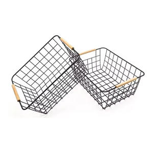 Cesta de Alambre Metálico - Almacenamiento Multifuncional de un Solo Nivel para Cocina y Baño - Product Image 1