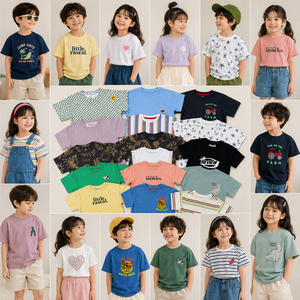 เสื้อยืดเด็ก OEM แบบกำหนดเอง ผ้าฝ้าย 100% คอกลม แขนสั้น ลายกราฟิกสำหรับเด็ก หลากหลายแบบ เสื้อเด็กเล็กสำหรับฤดูร้อน ขายส่งจำนวนมาก - Product Image 1