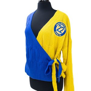 Pull en tricot pour femme Sigma Gamma Rho, col rond, manches longues, décontracté, chaud, personnalisable avec broderie - Product Image 2
