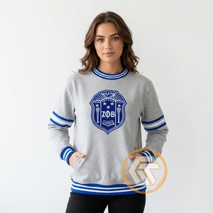 เสื้อสเวตเชิ้ตสั่งทำขายส่งสำหรับสตรีชมรม Zeta Phi Beta สำหรับฤดูหนาว ผ้าฝ้ายฟลีซกันยับ ระบายอากาศได้ดี ปักลายลำลอง - Product Image 2