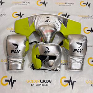 Ensemble de boxe professionnel en cuir véritable de haute qualité, fabriqué sur mesure par une usine de marque, pour entraînement et sparring. - Product Image 1