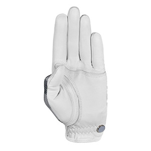 Guante de Golf para Mujer, Palma de Cuero Cabretta, Negro con Rejilla Gris, Parte Trasera Transpirable, Ligero, Ajuste Elástico, Agarre Suave, Mano Izquierda - Product Image 2