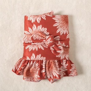Couverture portable à imprimé champignons floraux, style pastoral en coton, texture douce, lavable à la main, couverture d'emmaillotage - Product Image 3