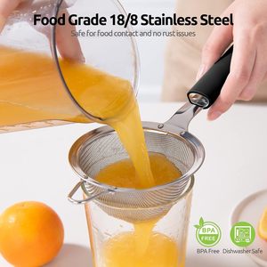 Stainless Steel Fine Mesh Strainer with Handle Kitchen Sieve Colander for Tea Coffee Soup Sauce Noodles Fruits <b>Vegetables</b> - Product Image 4