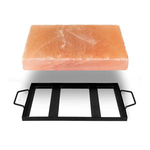 แผ่น/อิฐ/แผ่นรองเกลือหิมาลัยสีชมพูธรรมชาติ  เป็นมิตรกับสิ่งแวดล้อม ทำด้วยมือ ขนาดสั่งทำได้ งานฝีมือ ถาดเหล็กสำหรับบาร์บีคิว ให้สัมผัสที่แท้จริง - Product Image 5