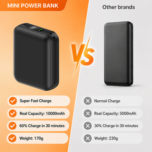 <span class=keywords><strong>Batterie</strong></span> externe B2B de qualité supérieure 10000mAh 22.5W à charge rapide avec câble Type C, couleur personnalisée, OEM ODM - Product Image 5