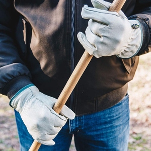 Cold Weather Premium Cowhide Grain Leather <b>Driver</b> <b>Gloves</b> With Red Fleece Lining Heavy Duty Industrial Work Protection <b>Gloves</b> - Product Image 5