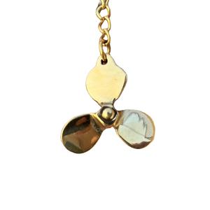 Llavero de latón con hélice, estilo antiguo, acabado dorado, superventas 2026, a la venta por exportadores - Product Image 3