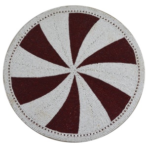 Beige Design <b>Rounded</b> Place <b>mat</b> With Beads Design For Home Decor Tableware Dinning <b>Table</b> Party and Wedding Design Pads - Product Image 5