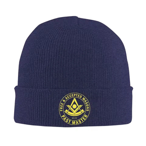Bonnet franc-maçon, symbole maçonnique brodé, bonnet à revers, cadeau maçonnique, plusieurs couleurs, bonnets tricotés personnalisés - Product Image 3