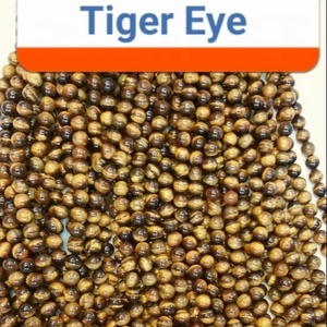 Hebras de cuentas de ojo de tigre, cuentas redondas de grado AA +, cuentas de piedras preciosas - Product Image 2