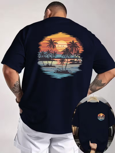 Men's O-Neck Short Sleeve Regular Fit High Quality Customizable T-Shirt 100% Cotton Jersey Breathable Eco-Friendly Quick Dry - Product Image 5