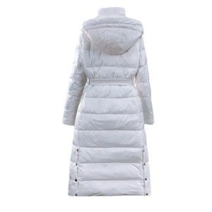 Abrigo de pie impermeable adelgazante de longitud media estilo coreano a la moda para mujer cierre de cremallera teñido invierno cintura-ajustado largo - Product Image 6
