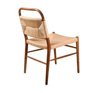 Silla de Comedor de Madera de Teca Natural con Asiento de Ratán Tejido – Fabricante de Muebles Modernos de Mediados de Siglo para Cafés, Restaurantes y Hoteles - Product Image 2