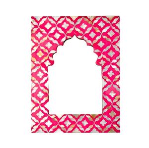 Hot Sale Modern Waterproof <b>Silver</b> Bone Inlay Handmade Resin Rod <b>Mirror</b> <b>Frame</b> Customized Wall Decor India Bathroom Use Birthday - Product Image 2