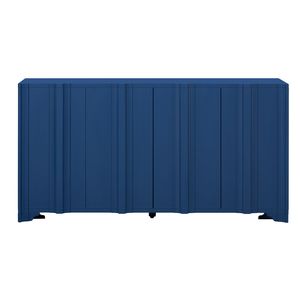 U_STYLE Sophisticated 4-Door Multi-Layered <b>Pine</b> Veneer <b>Sideboard</b> with Intricate Linear Accents Luxurious Design - Product Image 3