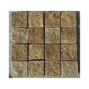 Nhà máy trực tiếp Chất lượng cao màu vàng <span class=keywords><strong>Granite</strong></span> setts đá cuội pavers cho đường lái xe và bãi đậu xe - Product Image 2