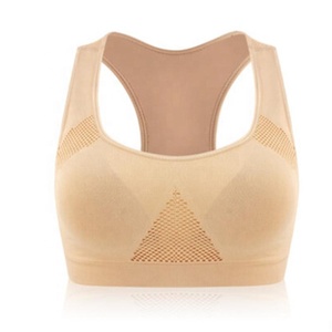 Women's Mid Keyhole Medium Support Racerback Sports Removable <b>Cups</b> Light Breathable Anti-Bacterial Spandex/Polyester Running Bra - Product Image 4