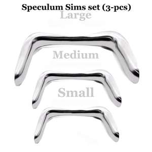 Juego de Espéculos Vaginales Reutilizables Sims, 3 Tamaños, Acero Inoxidable, Herramienta de Ginecología, Grande, Mediano y Pequeño, Instrumento de Examen Clínico - Product Image 2